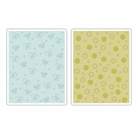 Sizzix - Textured Impression - Embossing Folders - Butterflies and Flowers Set