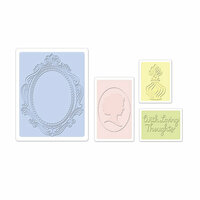 Sizzix - Textured Impressions - Embossing Folders - Loving Thoughts Set