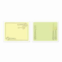 Sizzix - Textured Impressions - Embossing Folders - Place Setting and Keys Set