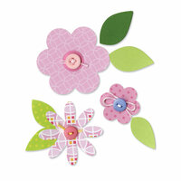 Sizzix - Happy Baby Collection - Bigz Die - Flower Layers and Leaves