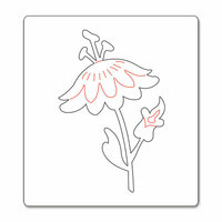 Sizzix - Basic Grey - Bigz Die - Hello Luscious Collection - Die Cutting Template - Flower with Leaves and Stem 4