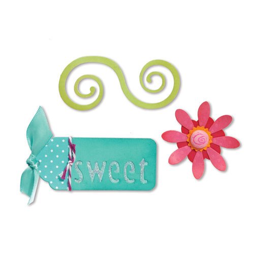 Sizzix - Sizzlits Die - Sweet Treats Collection - Die Cutting Template - Medium - Sweet Things Set
