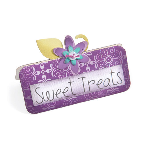 Sizzix - Sweet Treats Collection - ScoreBoards Die - Place Card and Flowers