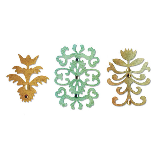Sizzix - Luxurious Collection - Sizzlits Die - Medium - Floral Insignia Set