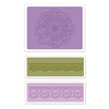 Sizzix - Textured Impressions - Vintage Cardmaking Collection - Embossing Folders - Scallop Circle Doily Set