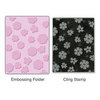 Sizzix - Stamp and Emboss - Hero Arts - Embossing Folder and Repositionable Rubber Stamp - Mixed Flowers Set