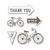 Sizzix - Hero Arts - Framelits Die and Repositionable Rubber Stamp Set - Bicycle
