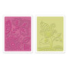 Sizzix - Textured Impressions - Bohemia Collection - Embossing Folders - Groovy Flowers Set