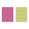 Sizzix - Textured Impressions - Bohemia Collection - Embossing Folders - Kaleidoscope Blooms Set