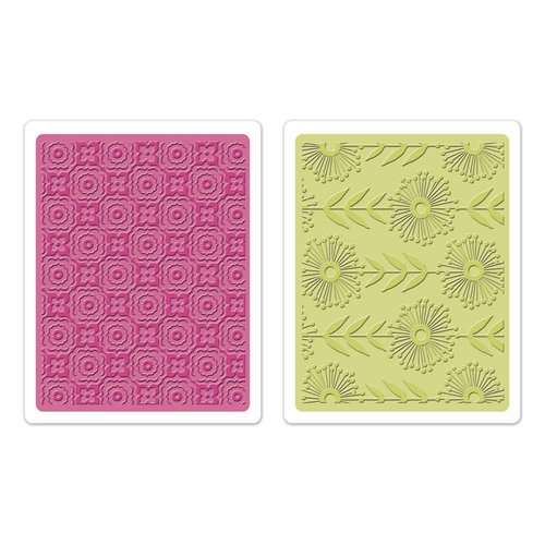 Sizzix - Textured Impressions - Bohemia Collection - Embossing Folders - Psychedelic Dreams Set