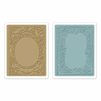 Sizzix - Tim Holtz - Texture Fades - Alterations Collection - Embossing Folders - Book Covers Set