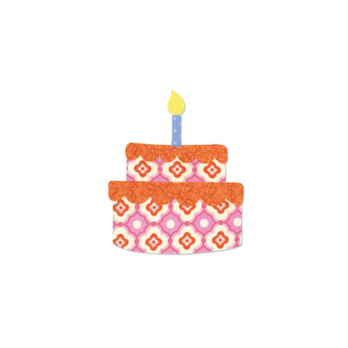 Sizzix - Bigz L Die - Quilting - Cake Layers with Candle and Frosting
