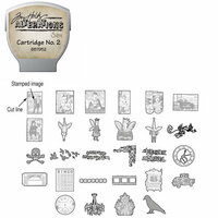 Sizzix - EClips - Tim Holtz - Alterations Collection - Electronic Shape Cutting System - Cartridge - Stamp2Cut - Number 2