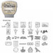 Sizzix - EClips - Tim Holtz - Alterations Collection - Electronic Shape Cutting System - Cartridge - Stamp2Cut - Number 2