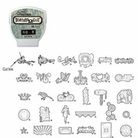 Sizzix - EClips - Tim Holtz - Alterations Collection - Electronic Shape Cutting System - Cartridge - Stamp2Cut - Number 8