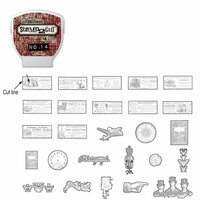 Sizzix - EClips - Tim Holtz - Alterations Collection - Electronic Shape Cutting System - Cartridge - Stamp2Cut - Number 14