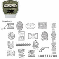 Sizzix - EClips - Tim Holtz - Alterations Collection - Electronic Shape Cutting System - Cartridge - Stamp2Cut - Number 15
