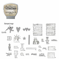 Sizzix - EClips - Tim Holtz - Alterations Collection - Electronic Shape Cutting System - Cartridge - Stamp2Cut - Number 18