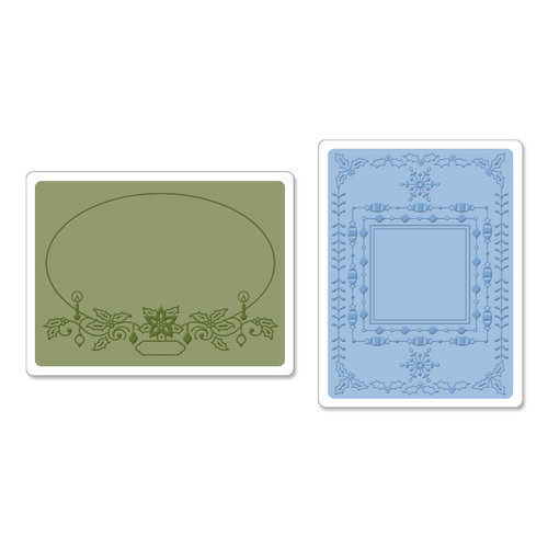 Sizzix - Textured Impressions - Embossing Folders - Holiday Frames Set