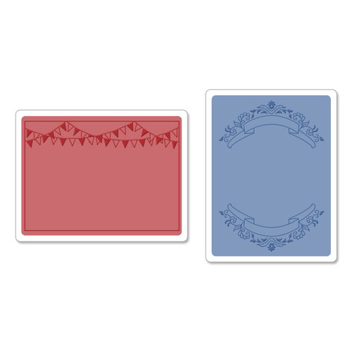 Sizzix - Textured Impressions - Embossing Folders - Mini Banners Set