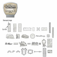 Sizzix - EClips - Tim Holtz - Alterations Collection - Electronic Shape Cutting System - Cartridge - Stamp2Cut - Number 19