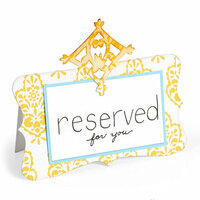 Sizzix - Home Entertaining Collection - Bigz Die - Place Card with Decorative Accent