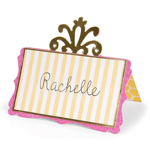Sizzix - Bigz Die - Home Entertaining Collection - Die Cutting Template - Place Card with Decorative Accent 2