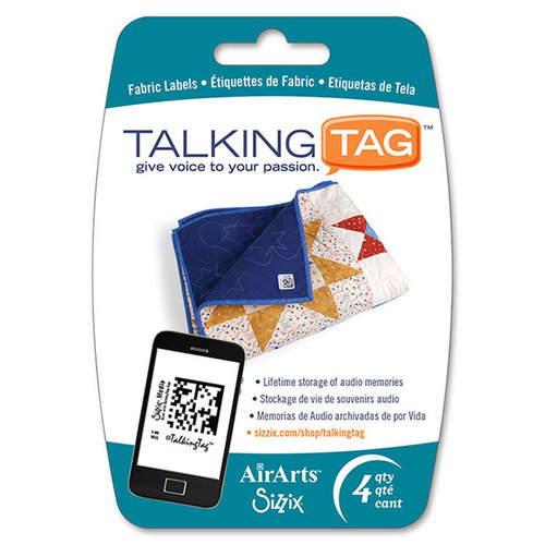 Sizzix - Air Arts - Talking Tag Audio Message Labels - For Fabric - 4 Pack