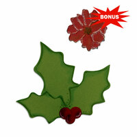Sizzix - BasicGrey - Bigz and Embosslits Dies - Holly and Poinsettia