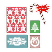 Sizzix - BasicGrey - Nordic Holiday Collection - Sizzlits Die and Embossing Folder - My Christmas Wish Set