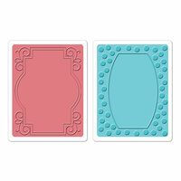 Sizzix - Textured Impressions - Holiday Collection - Embossing Folders - Ornate Frames Set 2