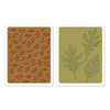 Sizzix - Tim Holtz - Texture Fades - Alterations Collection - Embossing Folders - Textured Leaves Set