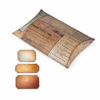 Sizzix - Tim Holtz - Alterations Collection - Movers and Shapers Large Die - Pillow Box with Labels