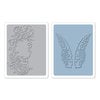 Sizzix - Tim Holtz - Texture Fades - Alterations Collection - Embossing Folders - Flourish and Wings Set