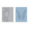 Sizzix - Tim Holtz - Texture Fades - Alterations - Embossing Folders - Flourish and Wings Set