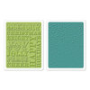 Sizzix - Textured Impressions - Hero Arts - Embossing Folders - Christmas Words and Dots Set