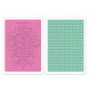 Sizzix - Textured Impressions - Embossing Folders - English Botanical and Houndstooth Set