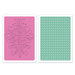 Sizzix - Textured Impressions - Embossing Folders - English Botanical and Houndstooth Set