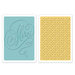 Sizzix - Textured Impressions - Embossing Folders - Merci and Printer's Ornament Set