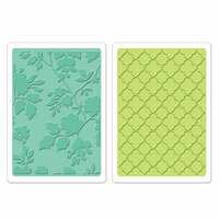 Sizzix - Textured Impressions - Embossing Folders - Rose Vines and Trellis Set