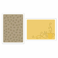 Sizzix - Textured Impressions - Embossing Folders - Coffee Set