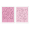 Sizzix - Susan's Garden Collection - Textured Impressions - Embossing Folders - Cherry Blossoms and Trees Set