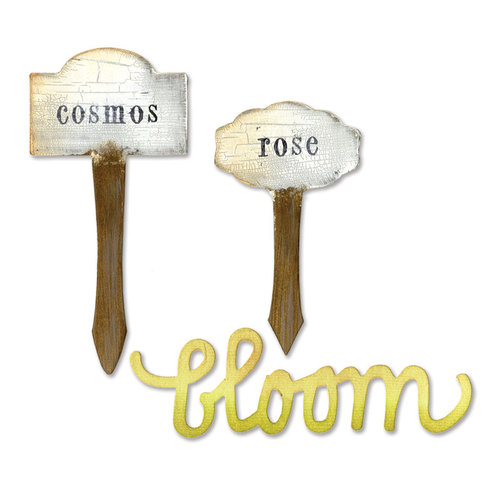 Sizzix - Bigz Die - Phrase, Bloom and Plant Markers