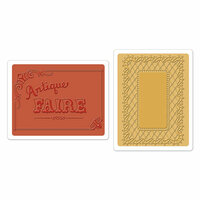 Sizzix - Antique Faire Collection - Textured Impressions - Embossing Folders - Antique Faire and Lace