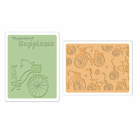 Sizzix - Textured Impressions - Embossing Folders - Bicycles Set