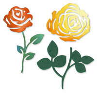 Sizzix - Sizzlits Die - Die Cutting Template - Roses Flower Set