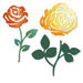 Sizzix - Sizzlits Die - Die Cutting Template - Roses Flower Set