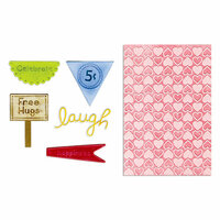 Sizzix - Framelits Die and Embossing Folders - Happy Hearts Set