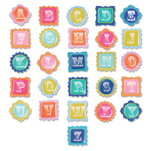 Sizzix - Embellishments - Moroccan Collection - Chipboard Alphabet