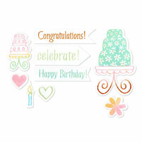 Sizzix - Framelits Die and Clear Acrylic Stamp Set - Birthday Cake